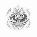 Red hot chili peppers roses tattoo design idea