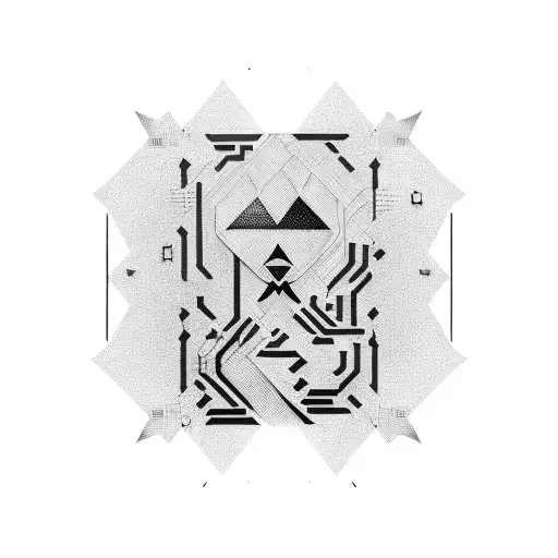 A minimalist circuit board design with intricate Japanese calligraphy spelling out 'hacker' tattoo design idea