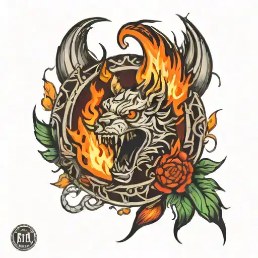 ranni the fire ring tattoo design idea