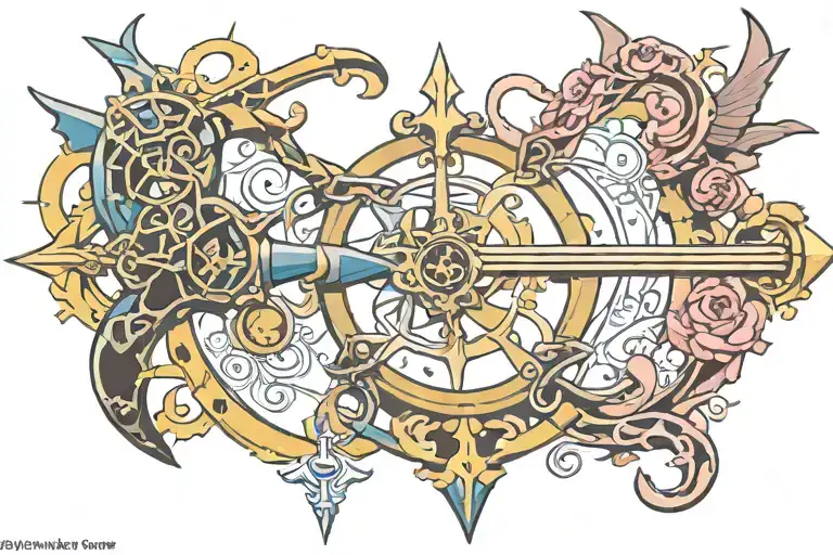 Keyblade Libra Scale tattoo design idea
