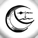 Sun and Moon tattoo design idea