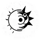 Sun and Moon tattoo design idea