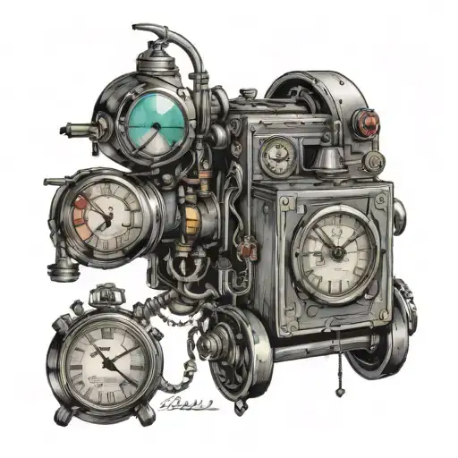 Time machine is not yet invented  tattoo design idea