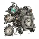 Time machine is not yet invented  tattoo design idea