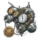 Time machine is not yet invented  tattoo design idea