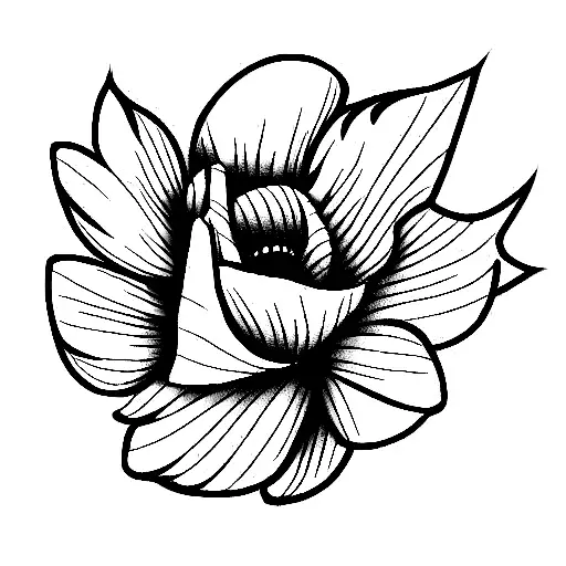 wild flower tattoo design idea
