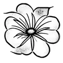 wild flower tattoo design idea