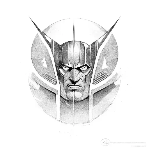 A comedic scene featuring a mishap between popular DC and Marvel characters tattoo design idea