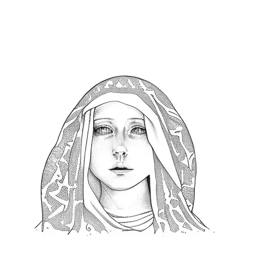 the virgin mary tattoo design idea