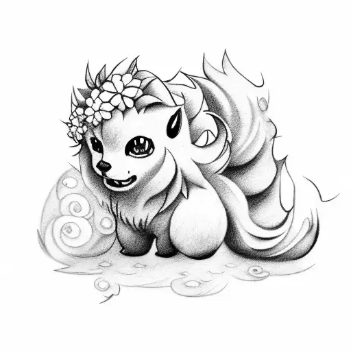 alolan vulpix tattoo design idea
