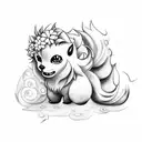 alolan vulpix tattoo design idea