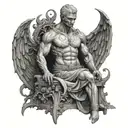 dmc divinity statue tattoo design idea