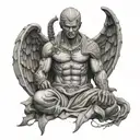 dmc divinity statue tattoo design idea