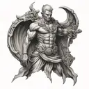 dmc divinity statue tattoo design idea
