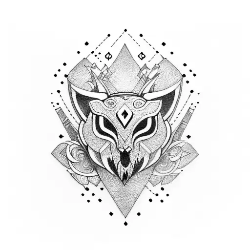 tribal with hearts tattoo design idea