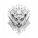 tribal with hearts tattoo design idea