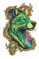 northern lights aurora borealis sky tattoo design idea