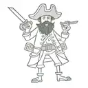 blackbeard pirate tattoo design idea