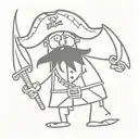 blackbeard pirate tattoo design idea