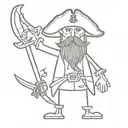 blackbeard pirate tattoo design idea