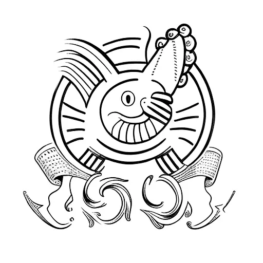 cornicello Italian good luck charm  tattoo design idea