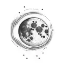 Moon with clouds japanese style tattoo design idea