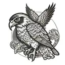 falcon with hidden b latter tatto design tattoo design idea