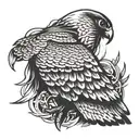 falcon with hidden b latter tatto design tattoo design idea