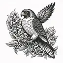 falcon with hidden b latter tatto design tattoo design idea