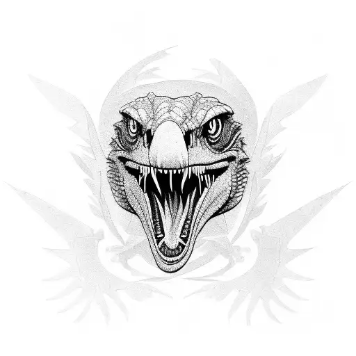Raptor tattoo design idea