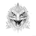 Raptor tattoo design idea