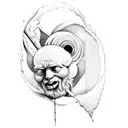 Sisyphus, depicted in a continuous loop tattoo design idea