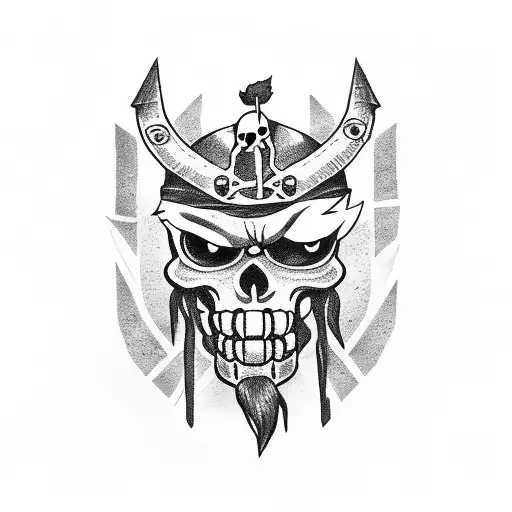 pirate flag crash bandicoot tattoo design idea