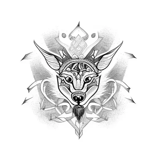 crazy wild life tattoo design idea