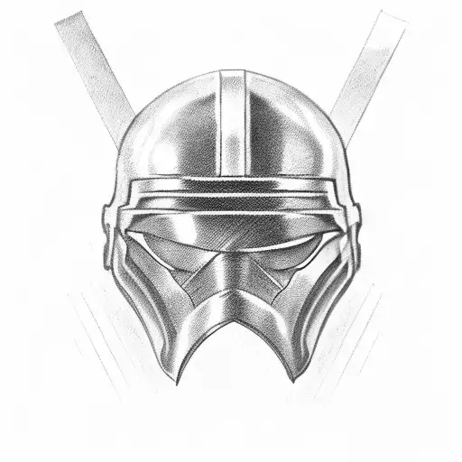spartan helmet on elbow tattoo design idea