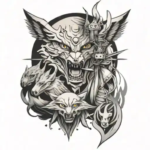 princess mononoke howls moving castle tattoo design idea