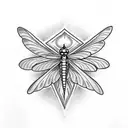 yhwh with dragonfly tattoo design idea