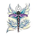 yhwh with dragonfly tattoo design idea