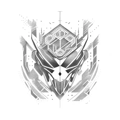 A trading chart transformed into a gaming controller tattoo design idea