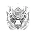 A trading chart transformed into a gaming controller tattoo design idea