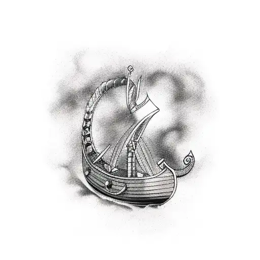 viking ship, Name: Mickelby tattoo design idea
