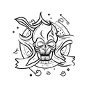 very small "burn the boats"no text lineart tattoo men tattoo design idea