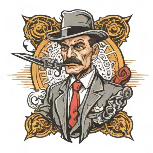 mafia boss tattoo design idea