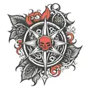 mafia symbol blood tattoo design idea