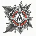 mafia symbol blood tattoo design idea
