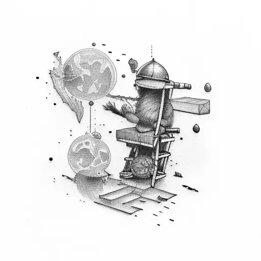 ladder overthinker tattoo design idea