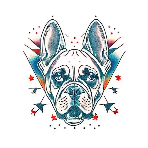 troubled mind dog alice tattoo design idea