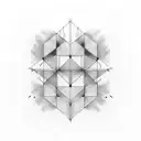 Abstract representation of Mondrian's artwork tattoo design idea