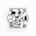 Abstract representation of Mondrian's artwork tattoo design idea