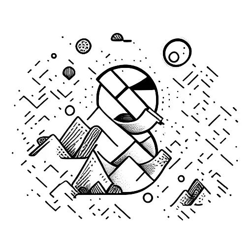 Stack of books with a keyhole on top tattoo design idea